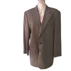 American Craftsmen Dobbs Clothes Mens Pinstripe Blazer Jacket USA 44R